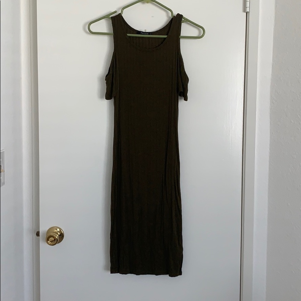 Olive green Papaya midi dress
